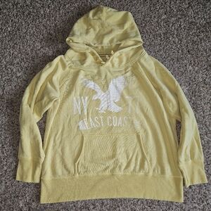 Vintage Y2K American Eagle Outfitters Yellow Hoodie | XL